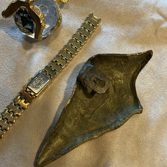 Ladies, beautiful citizen, watch, 24 karat, gold, plated, crystal bear, Italy - Picture 6 of 8